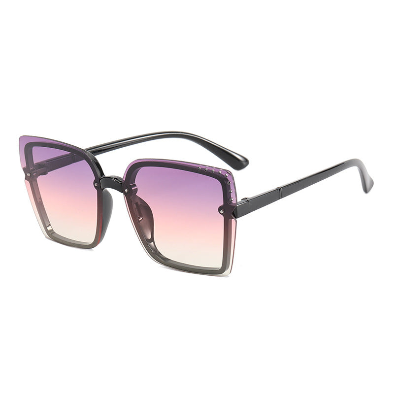 Ladies Square Sunglasses with Sparkling Frame Accents Kalsten