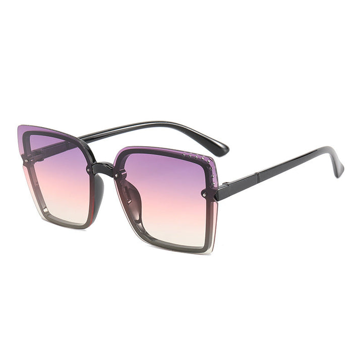 Ladies Square Sunglasses with Sparkling Frame Accents Kalsten