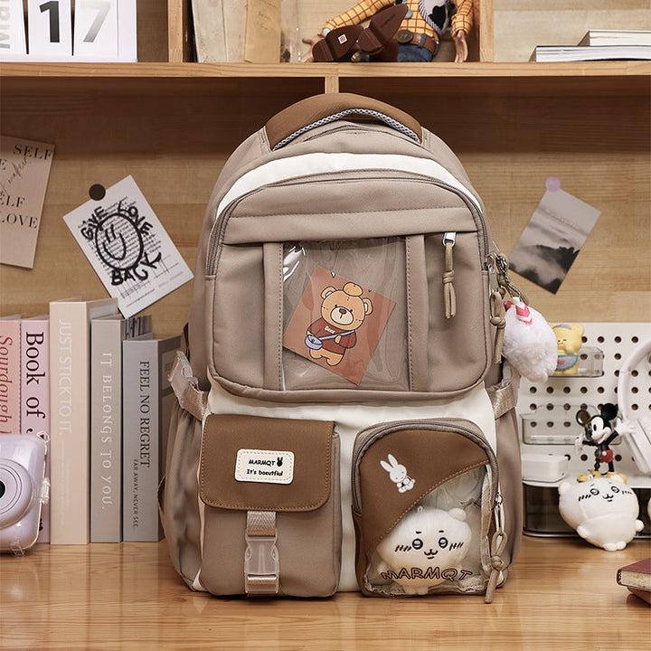 Cute Cartoon-Themed Multi-Pocket School Backpack