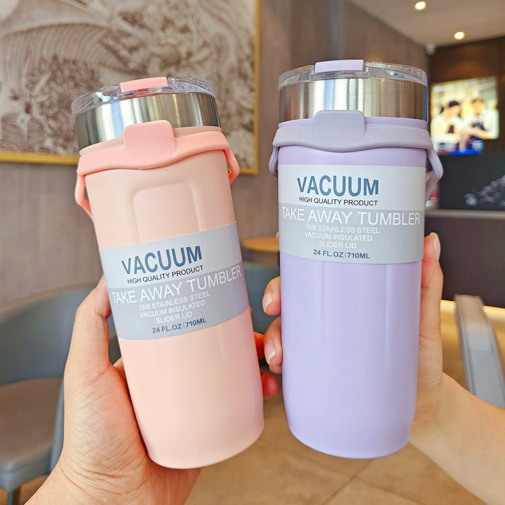 Women double-walled thermos mug with non-slip silicone base Kalsten