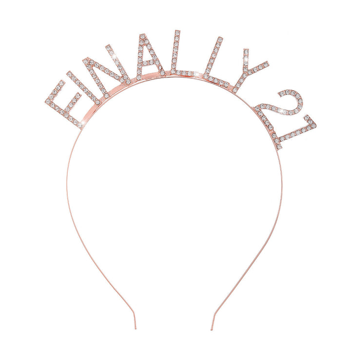 Women's Glittering Hairband with Inscription Kalsten