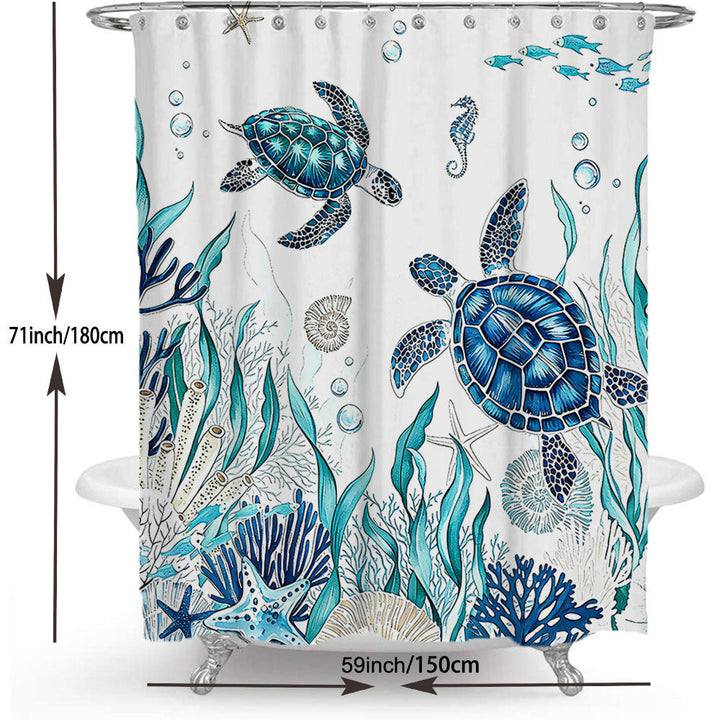 Ocean-Inspired Shower Curtain Kalsten