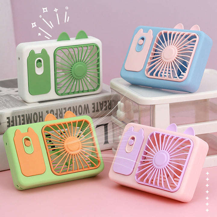 Women's Portable Hand Fan with Integrated Spray Function Kalsten