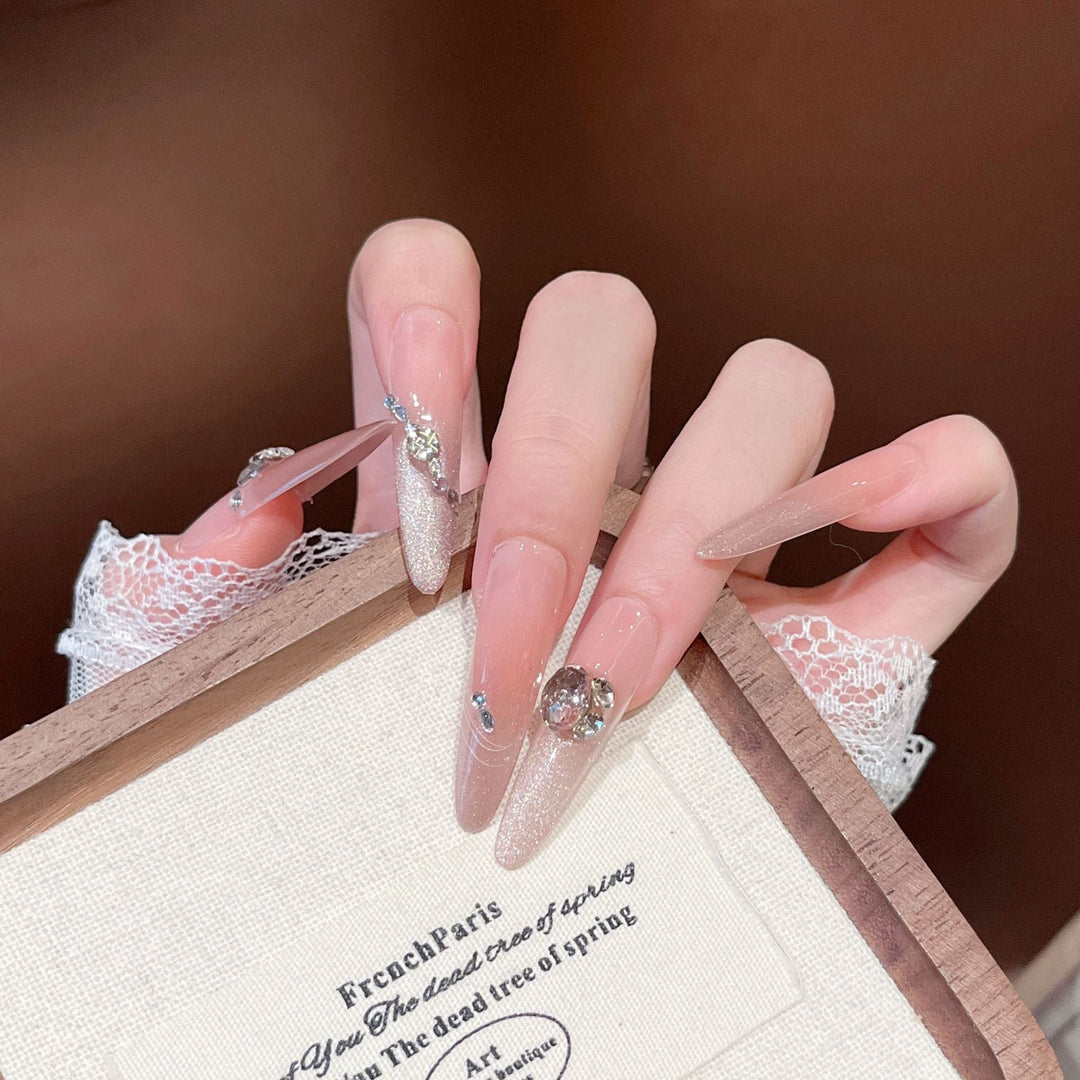 Luxury Rhinestone-Embellished Stiletto Press-On Nails Kalsten