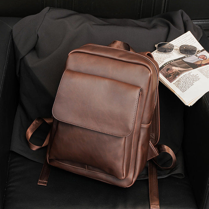 Elegant Backpack Made of High-Quality Faux Leather with Multifunctional Compartments Kalsten