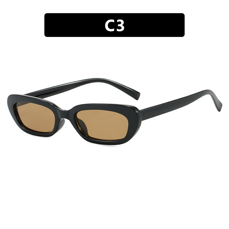Women's trendy cat-eye sunglasses with transparent plastic frame and UV protection Kalsten