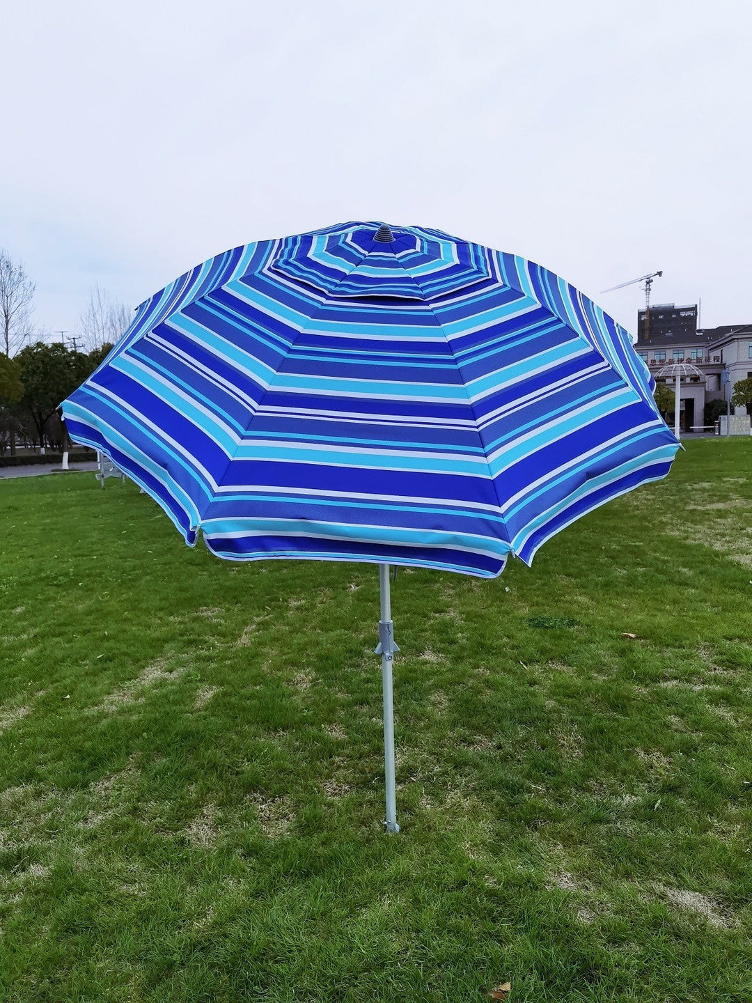 Women's Striped Sun Umbrella with Stable Ground Anchoring Kalsten