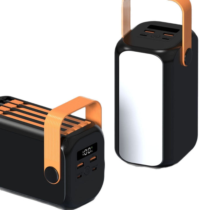 Portable power bank with multifunctional charging port and integrated carrying handle Kalsten
