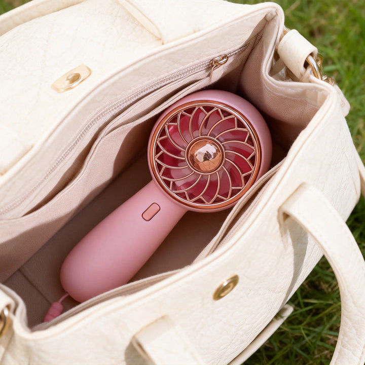 Women Portable Hand Fan with Stylish Grid Design Kalsten