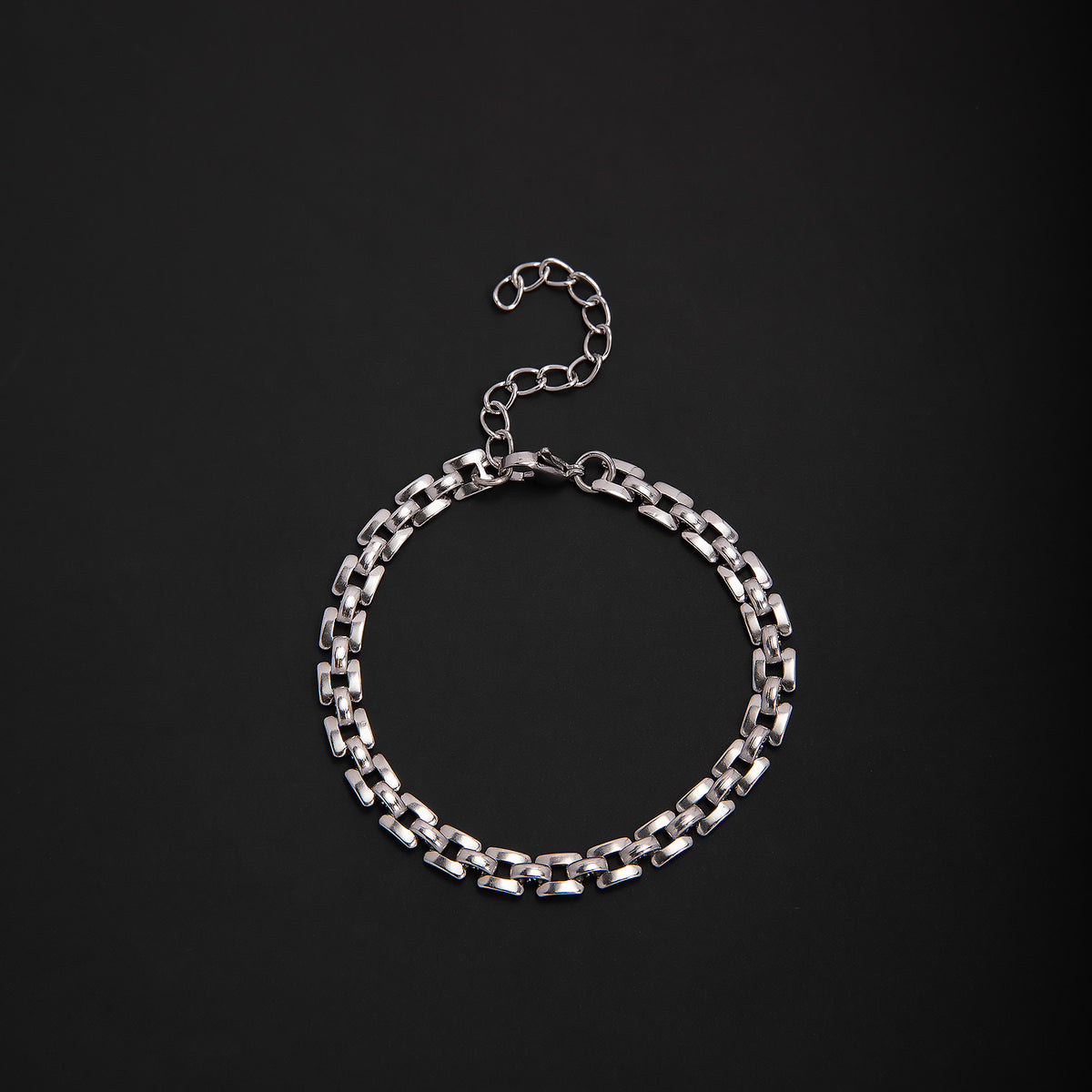 Elegant Geometric Link Bracelet Acalora