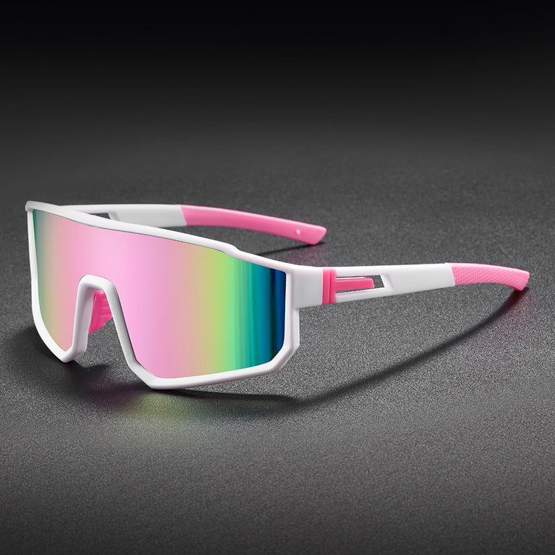 Unisex nan sporty performance sunglasses with large single lens and non-slip temples Kalsten