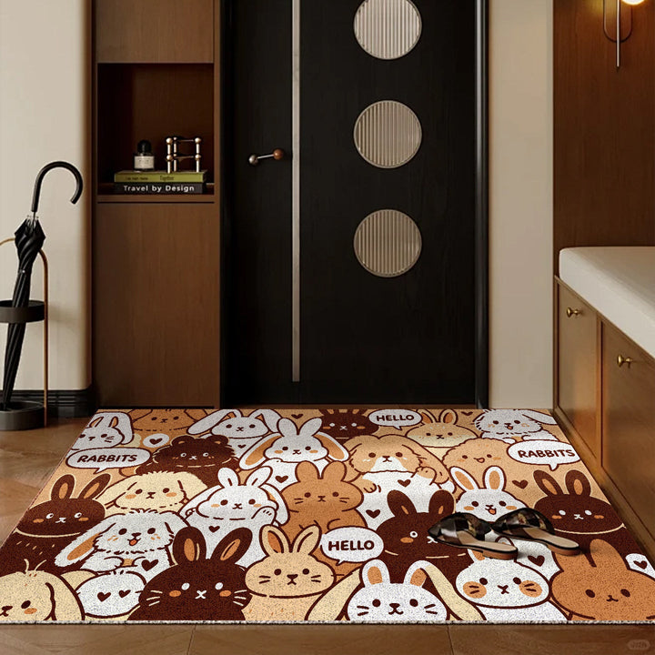 Playful Dog-Themed Non-Slip Area Mat