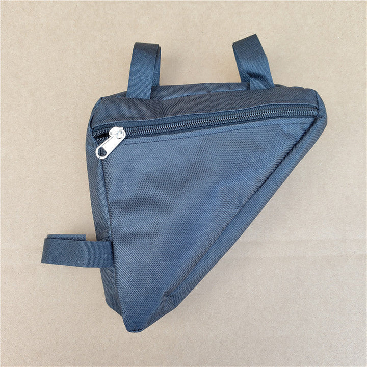 triangular bicycle frame storage bag with water resistant Oxford fabric and zippered tool pocket Kalsten