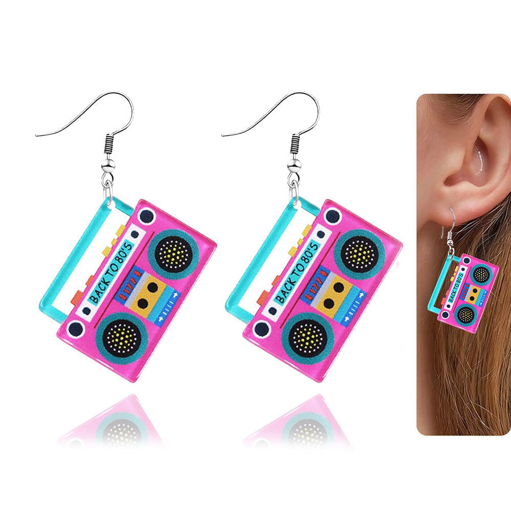 Retro-Inspired Compact Cassette Earrings Kalsten