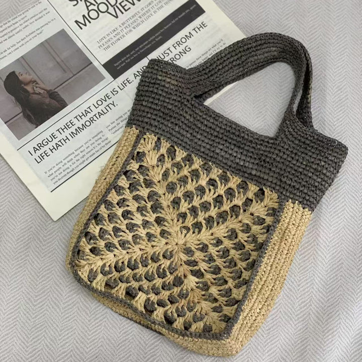 Handmade basket bag with traditional weaving pattern Kalsten