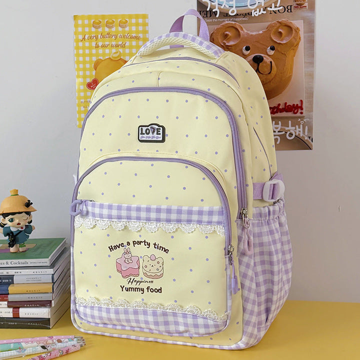 Decorative Polka Dot School Backpack