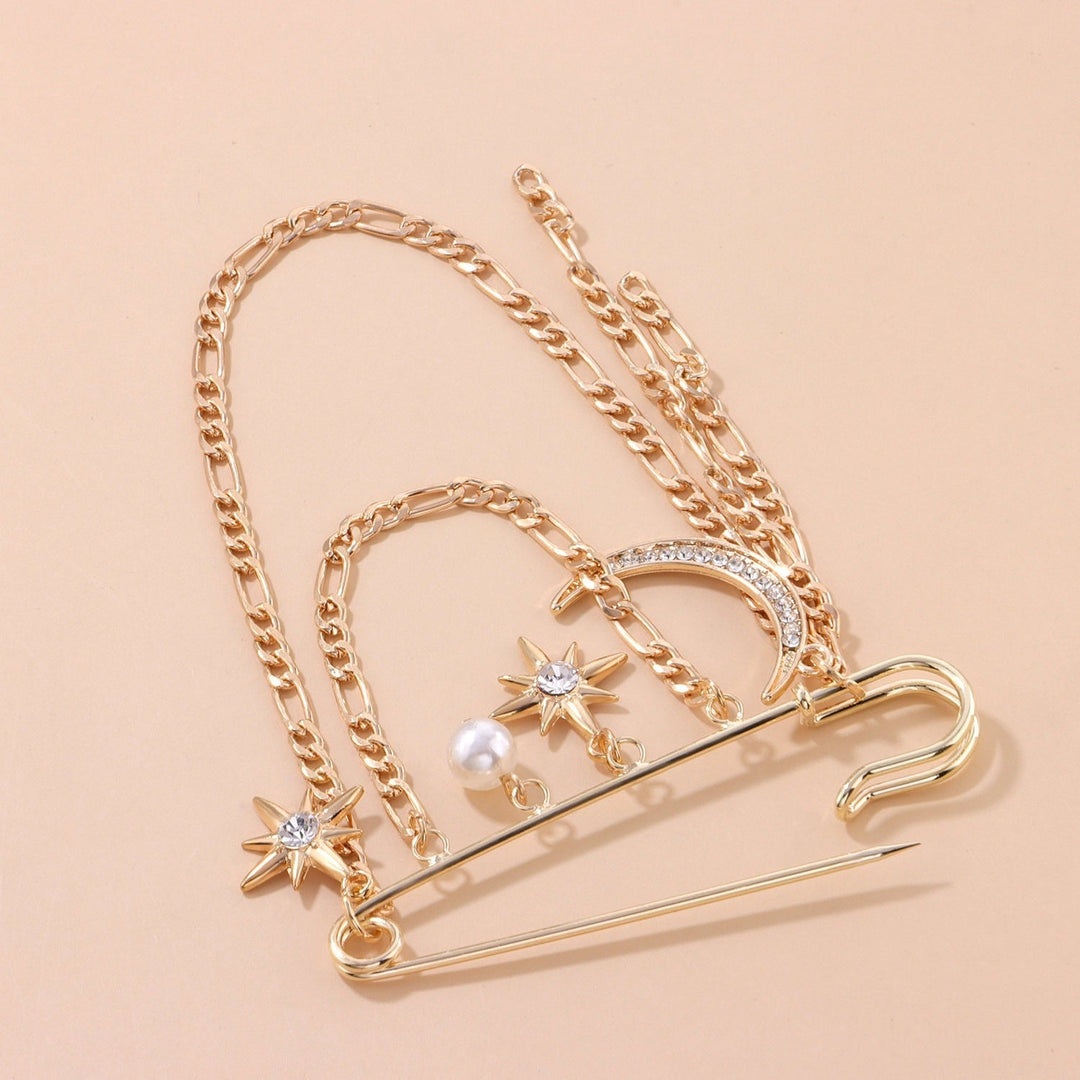 Glamorous Chain Brooch Kalsten