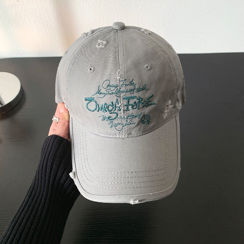 Women's Distressed Graphic Adjustable Baseball Cap Kalsten
