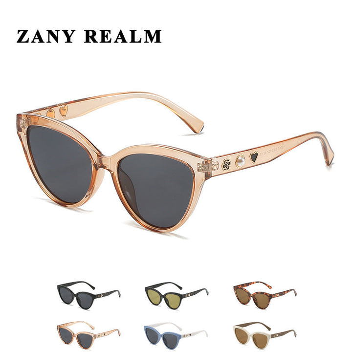 Women Cat-Eye Sunglasses with Elegant Decoration and High-Quality Frame Kalsten