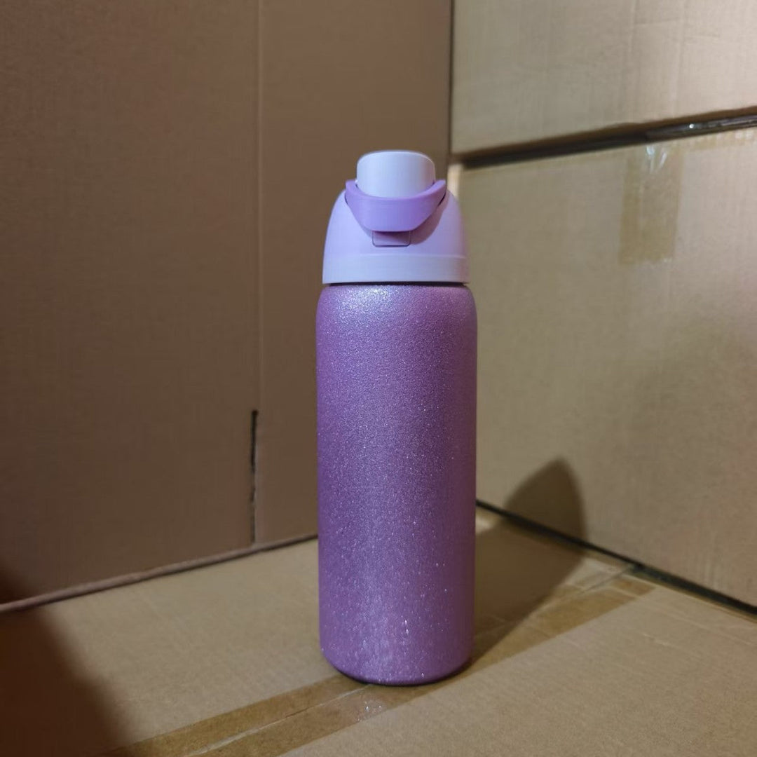 Insulated Stainless Steel Vacuum Water Bottle With One-Touch Flip Lid And Leakproof Safety Lock
