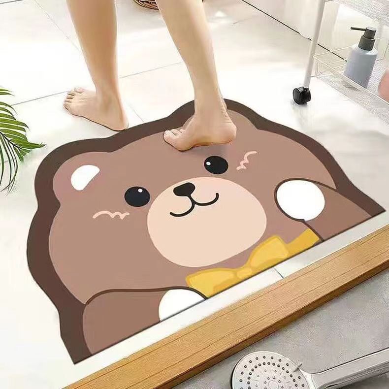 Cute Cartoon Bear Bath Mat Kalsten 1786967693