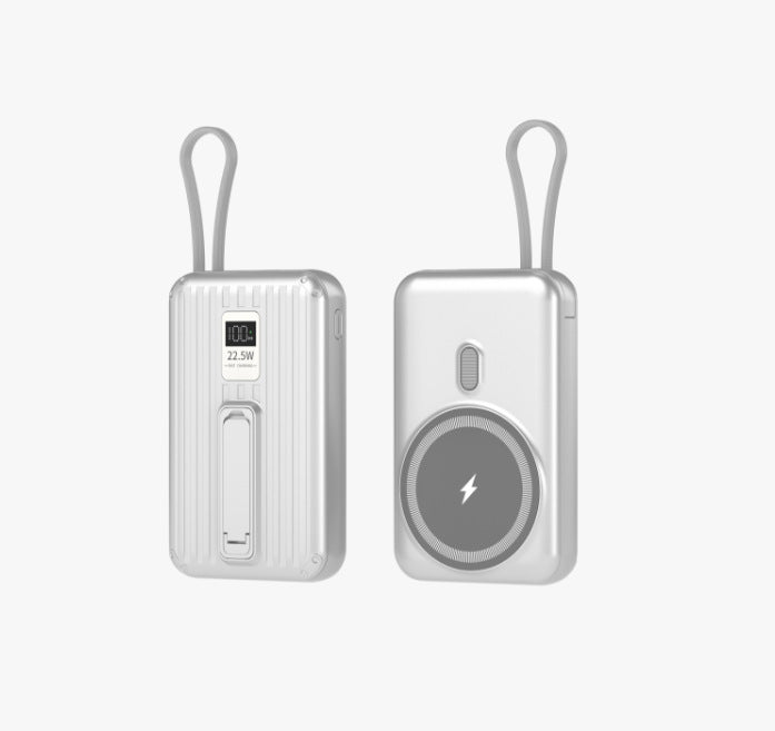 Portable power bank with integrated magnetic charger and digital display Kalsten