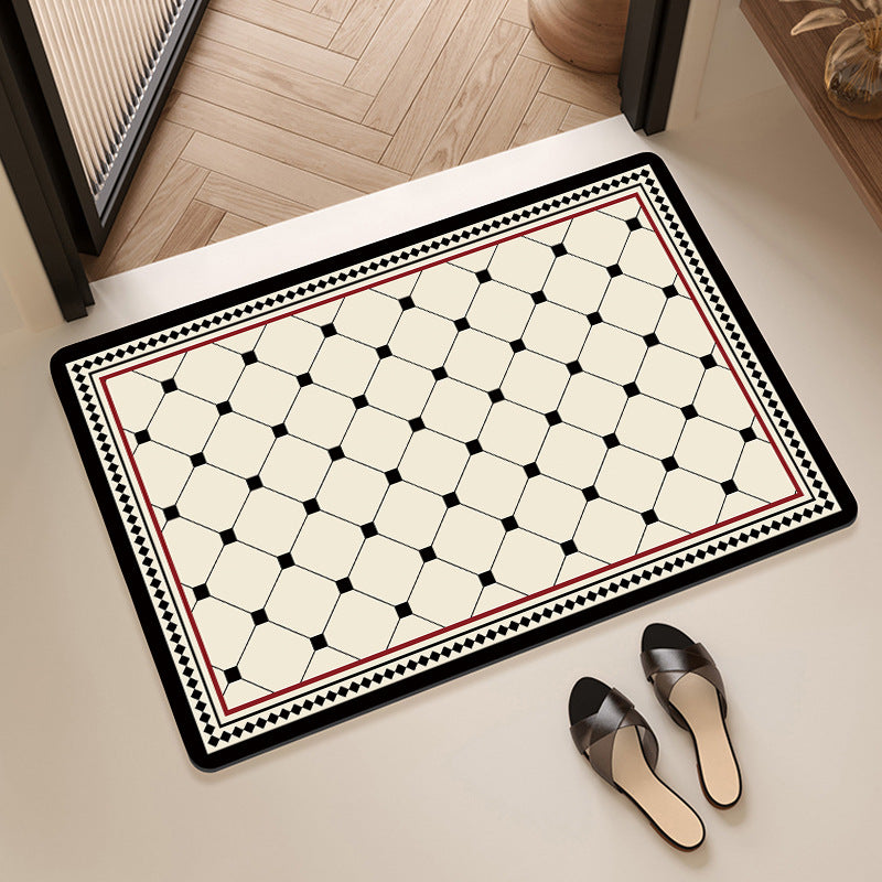 Geometric Pattern Decorative Floor Mat Acalora