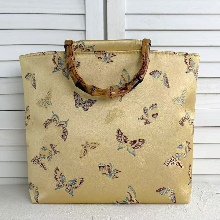 Handcrafted bag with bamboo handles Kalsten