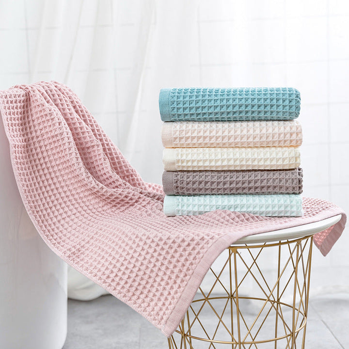 Women Waffle Fabric Bath Towel Kalsten