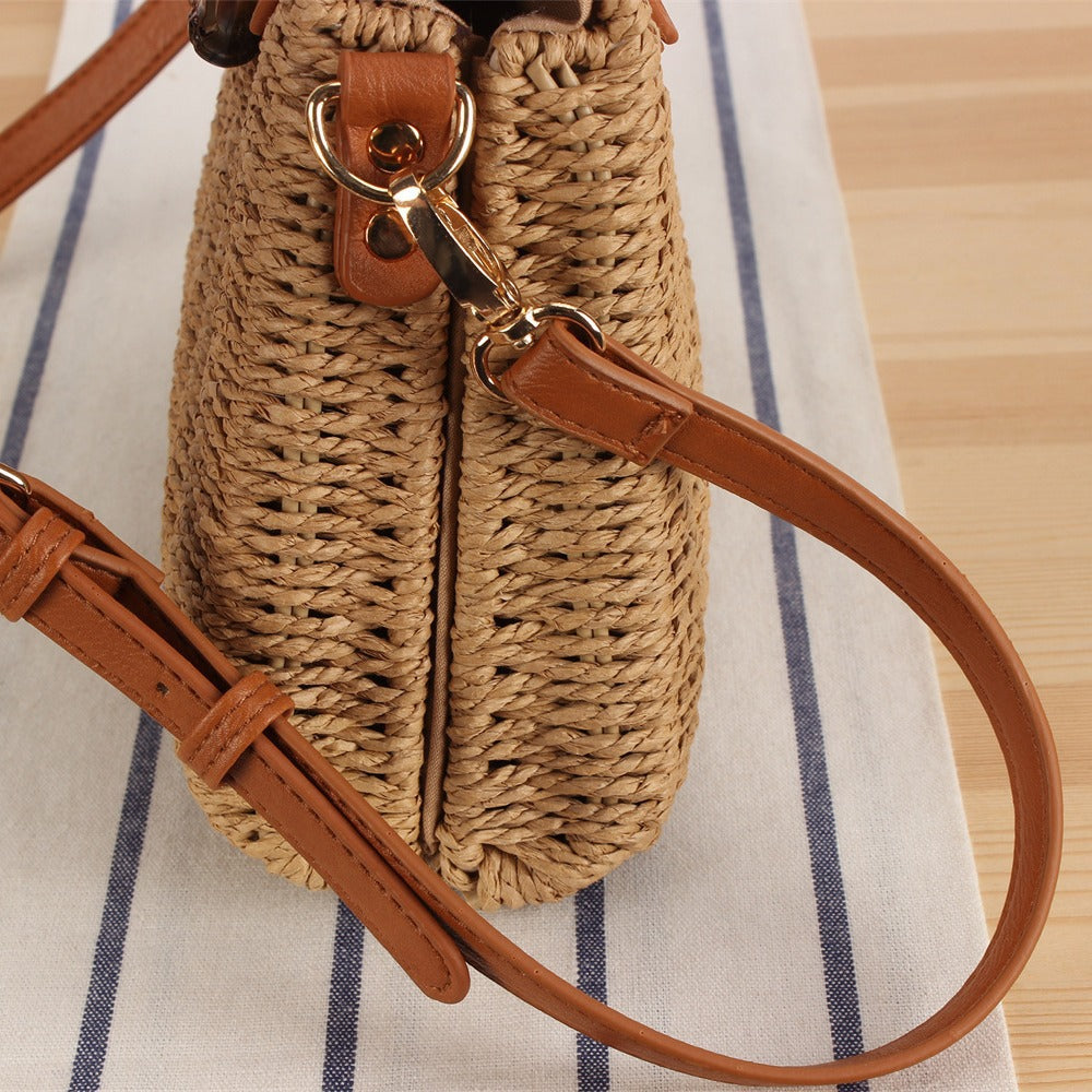 Handbag with Modern Woven Design and Adjustable Shoulder Strap Kalsten