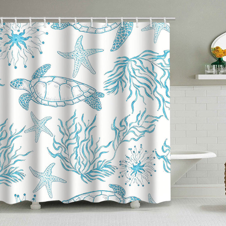 Ocean-Inspired Shower Curtain Kalsten