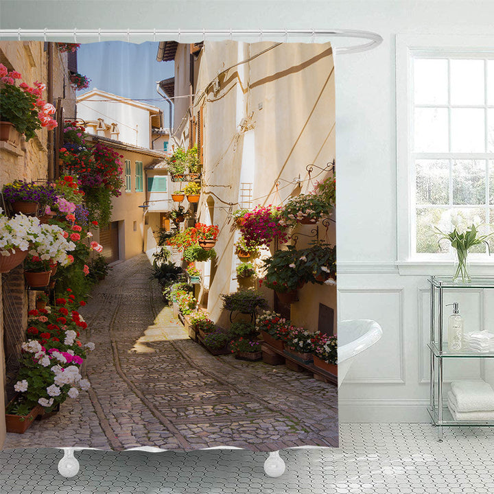 Floral Lane-Inspired Shower Curtain Kalsten