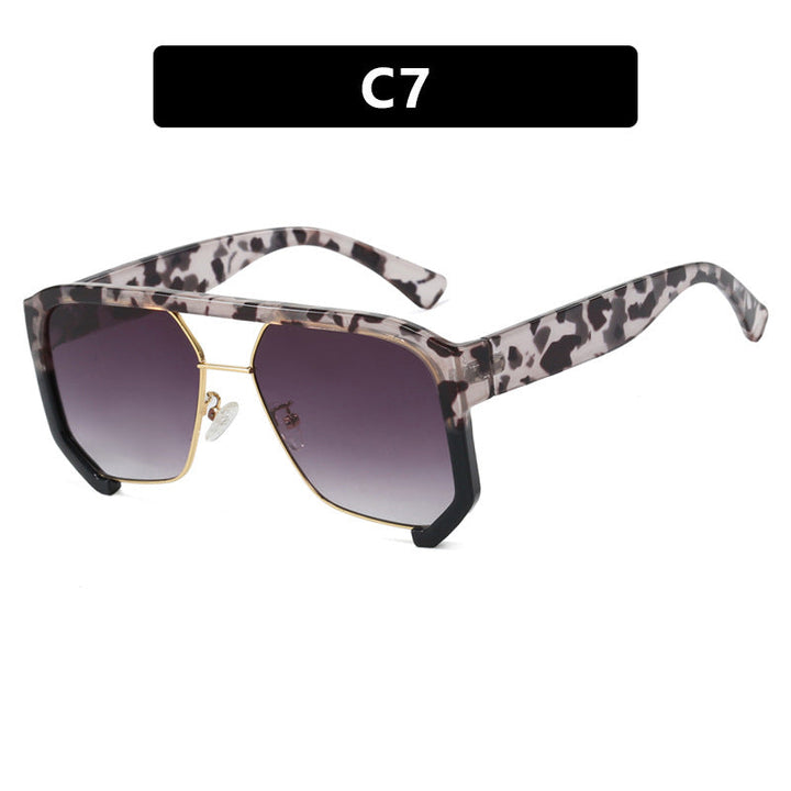 Ladies fashionable oversized sunglasses with elegant, faceted frame construction Kalsten