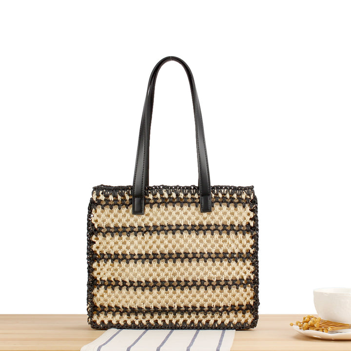 Braided Tote Bag with Elegant Leather Handle Kalsten