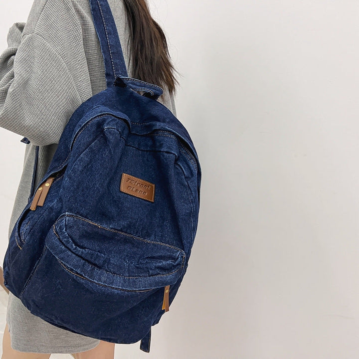 Denim Travel School Backpack Kalsten