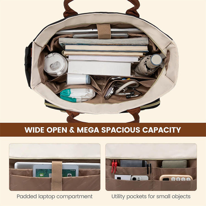 Multifunctional storage bag with separate cosmetics compartment Kalsten