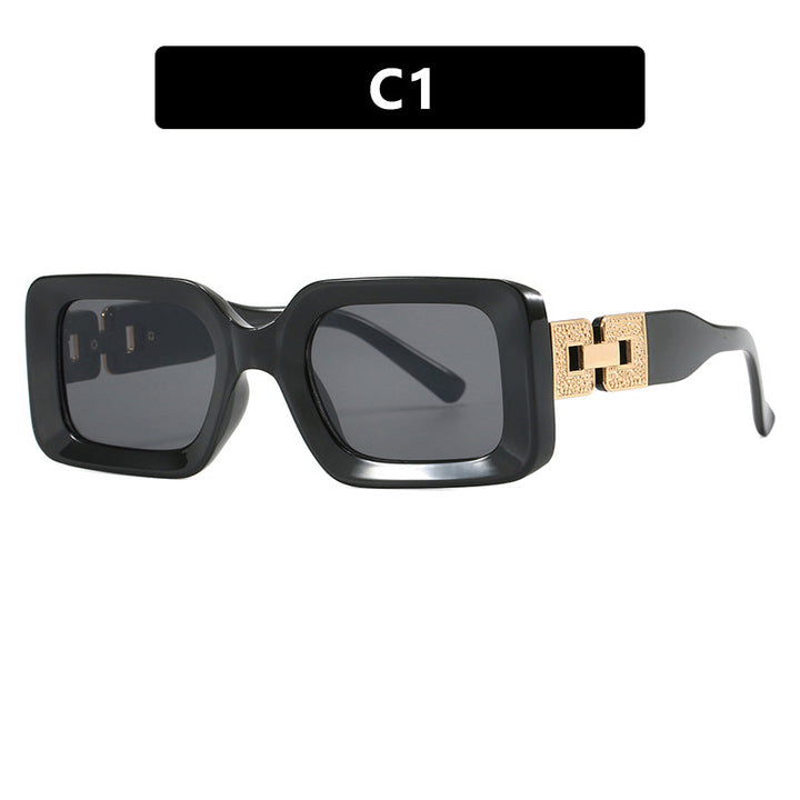 Women’s fashionable sunglasses in elegant square design with luxurious golden accents Kalsten