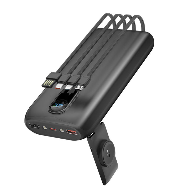 Power bank with integrated charging cables and LCD display Kalsten