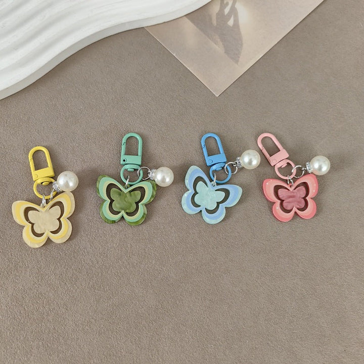 Keychain with butterfly and pearl accent Kalsten