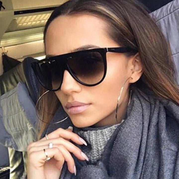 Ladies trendy oversized sunglasses with stylish transparent frame Kalsten
