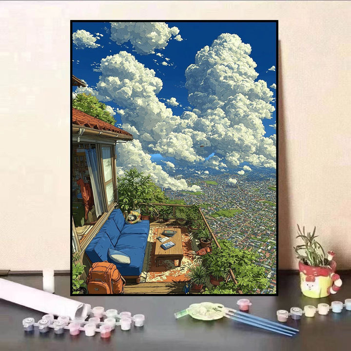 Scenic Balcony Canvas Art Print Kalsten