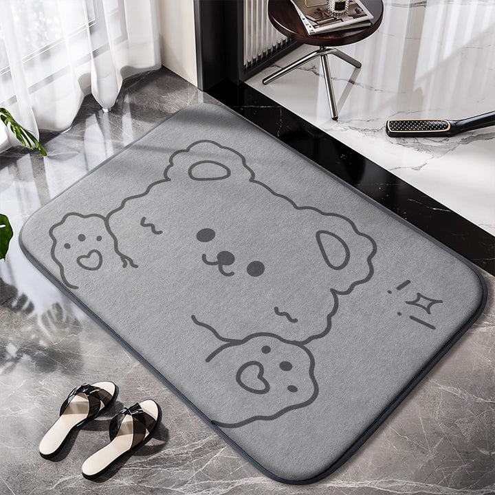 Non-slip bathroom rug with charming design Kalsten