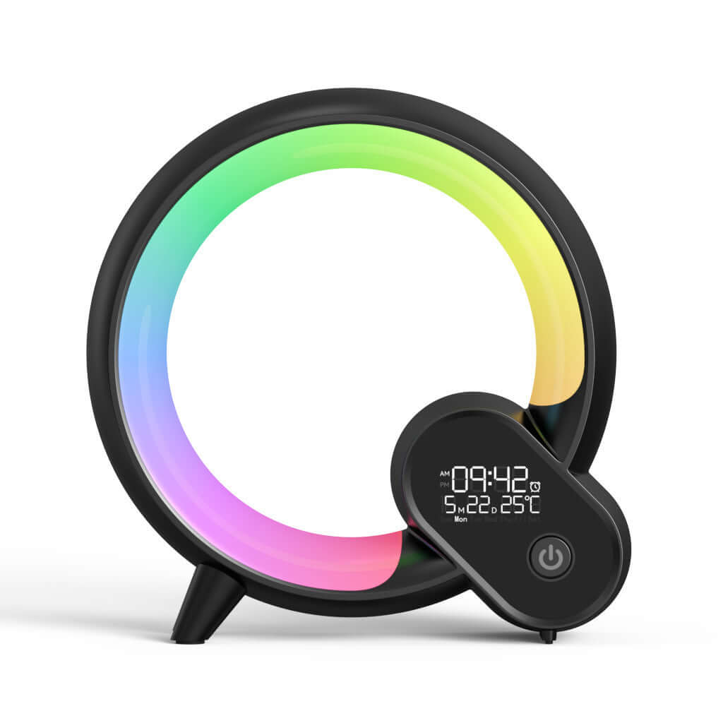 Creative Q Light Analog Sunrise Digital Display Alarm Clock Bluetooth Audio Intelligent Wake-up Q Colorful Atmosphere Light | Kalsten