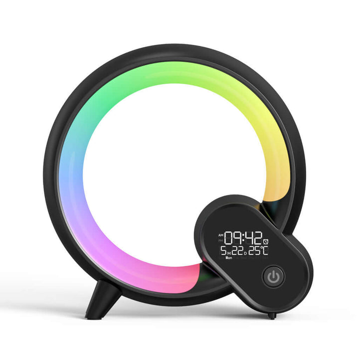 Creative Q Light Analog Sunrise Digital Display Alarm Clock Bluetooth Audio Intelligent Wake-up Q Colorful Atmosphere Light | Kalsten