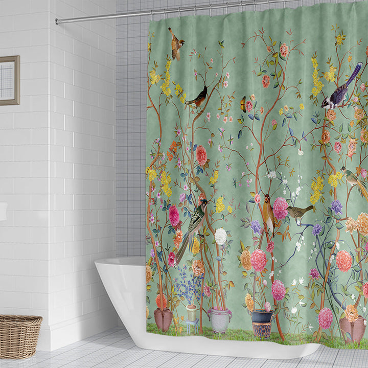 Artistic Nature-Themed Shower Curtain Kalsten