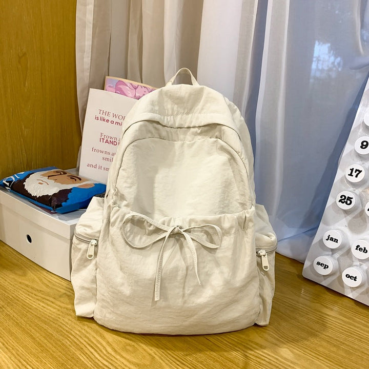 Casual Bow-Detail Everyday School Backpack
