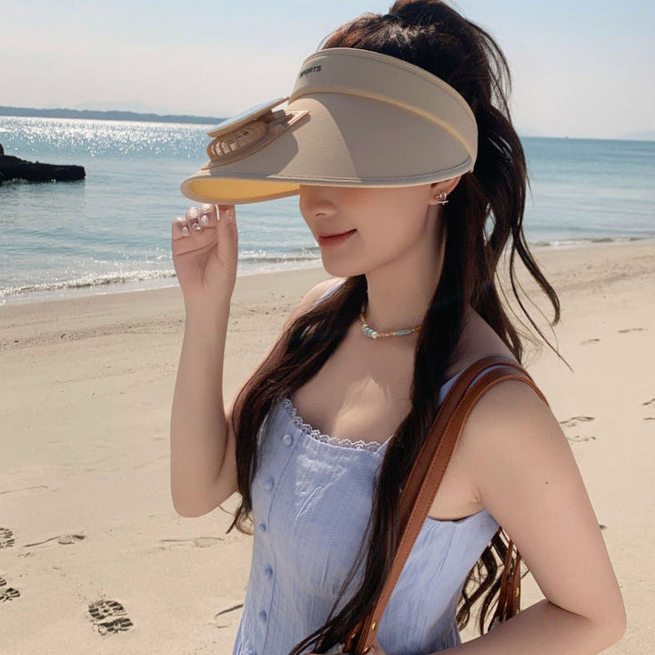 Adjustable sun visor for with integrated smartphone holder and UV protection Kalsten