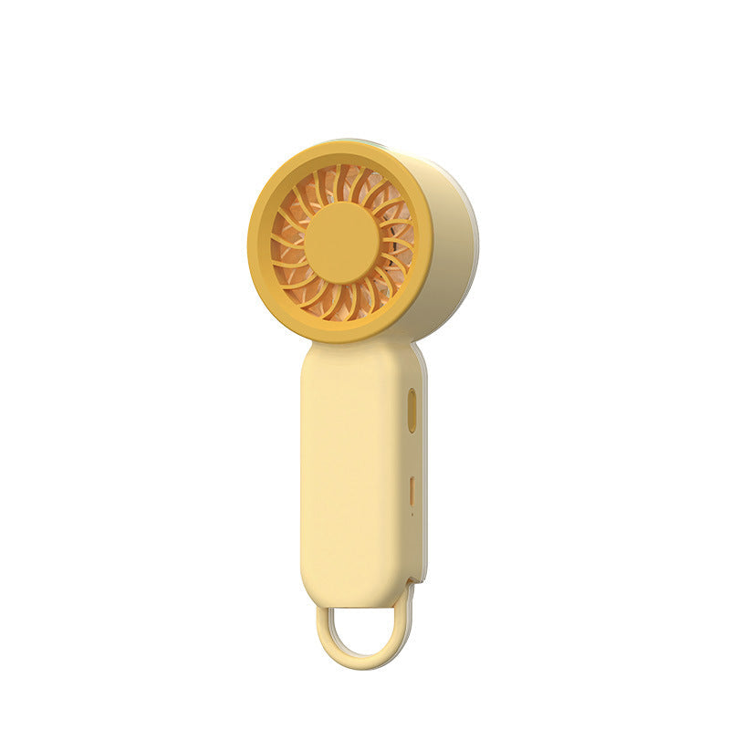 Unisex compact portable handheld fan with rechargeable battery quiet operation ergonomic handle and carrying strap Kalsten