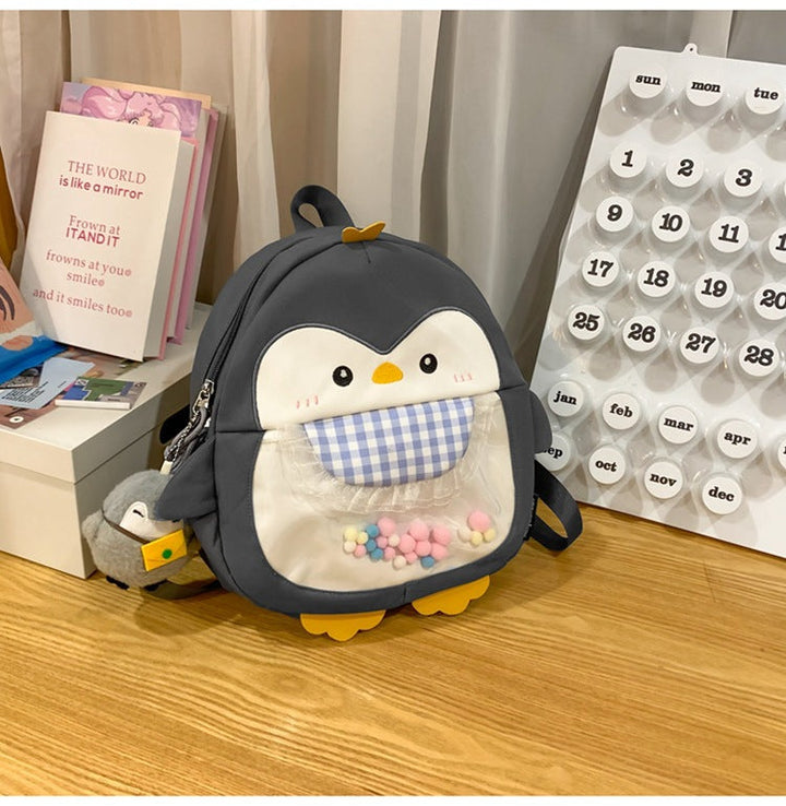 Children's Cute Penguin-Themed Mini School Backpack