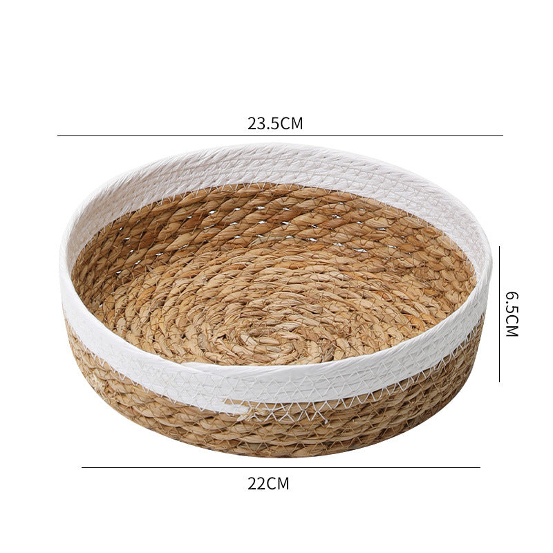Unisex beef storage basket with elegant textile edging Kalsten